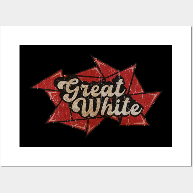 Great White - Red Diamond Wall Art by G-THE BOX